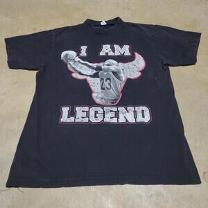 Retro Michael Jordan 23 Chicago Bulls I Am Legend T-Shirt Size Xl Black
